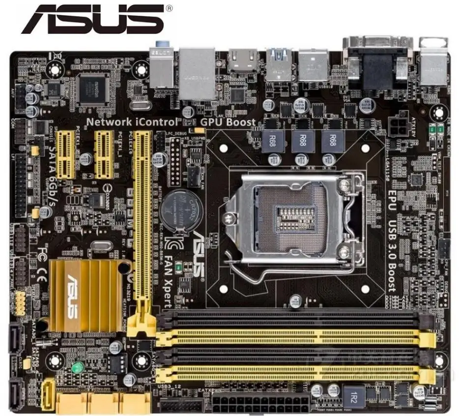 Настольная Материнская плата ASUS B85M-G материнская плата DDR3 LGA 1150 компьютер б/у ПК материнская плата