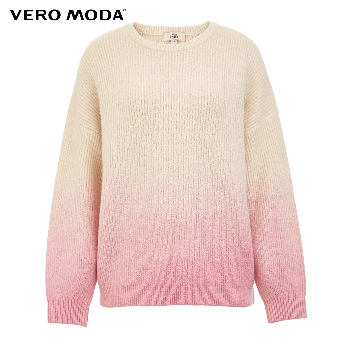 Vero Moda женский градиент цвета О-образным вырезом с расклешенными рукавами овечья шерсть вязаный свитер | 319413516