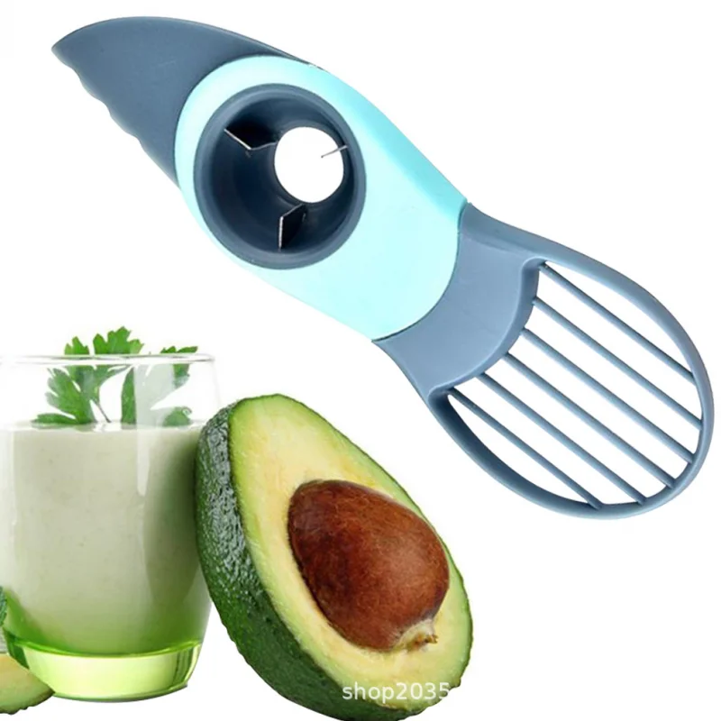 

3 In 1 Avocado Slicer Shea Corer Butter Multifunctional Kitchen Tools Fruit Splitter Plastic Knife Peeler Scoop Separator Tool