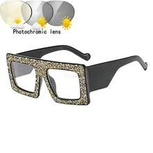 Женские ретро классические простые квадратные прогрессивные модные очки для чтения мужские и женские цветные многофокусные выпускные очки FML