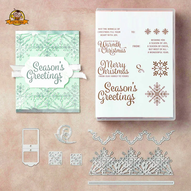 

Christmas Snowflake Dies Cut Metal Cutting Dies for Scrapbooking Clear Stamps and Die Sets DIY Card Making Crafts Stencil Dies