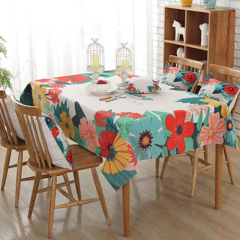 

Nordic Thicken Rectangular Cotton Linen Table Cloth Waterproof Table Cover Decorative Tablecloth for Dining Table Picnic Cover