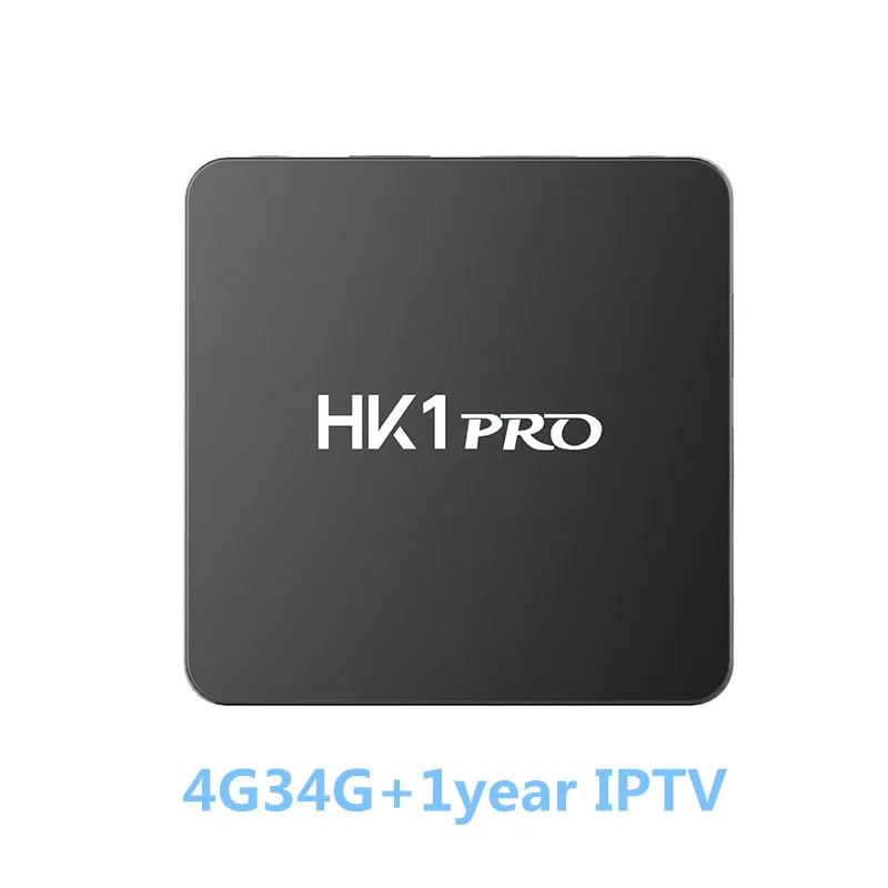 HK1 PRO Android 8,1 Smart tv BOX S905X2 LPDDR3 4 Гб 64 Гб 2,4G и 5GWifi Bluetooth 4K HD Поддержка IPTV подписка 4500 Live - Цвет: 4G32G 1 Year IPTV