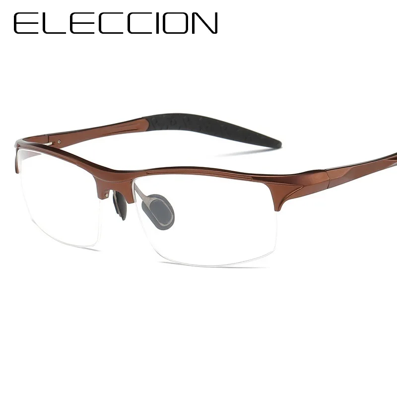 Eyeglasses Frames Eyeglass Frames Myopia Glasses Optical Glasses ELECCION Brand Prescription Men Glasses Frame Aluminium Magnesium Alloy Frame Spectacle Eyeglasses Myopia Glasses sports goggles
