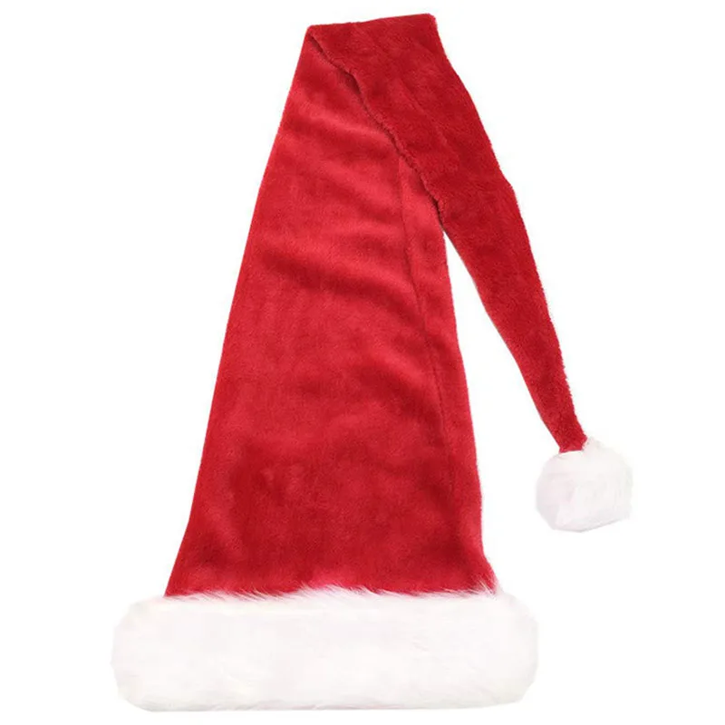 

5 Feet Long Christmas Santa Hat,Overlength Plush Christmas Santa Claus Xmas Long-Tail Cap Hat