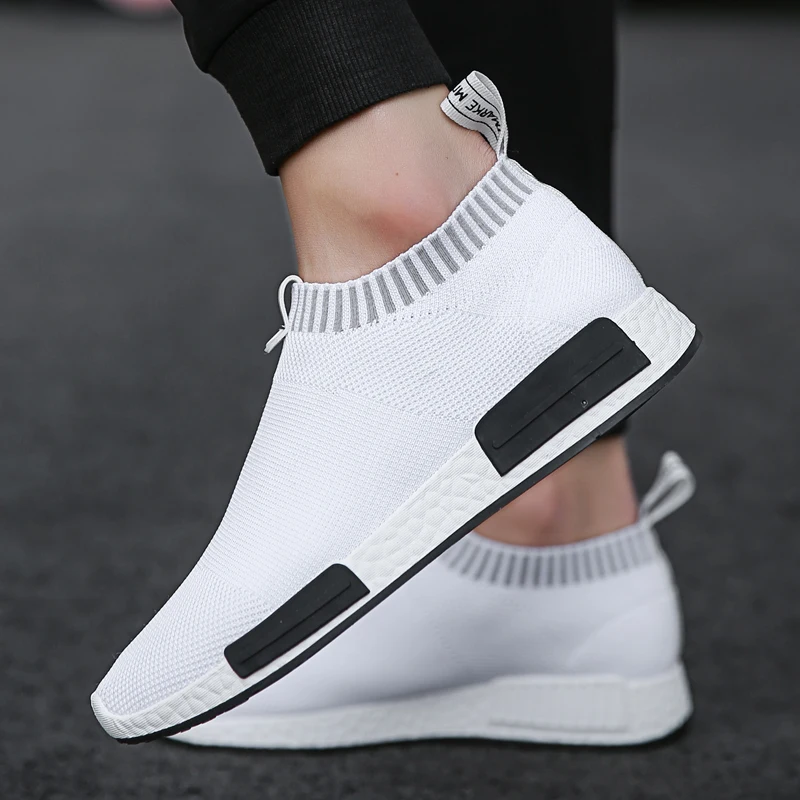 Sock Sneakers Light Jogging Shoes Comfortable Slip-On Walking Mens Zapatillas-De-Deporte-Plus