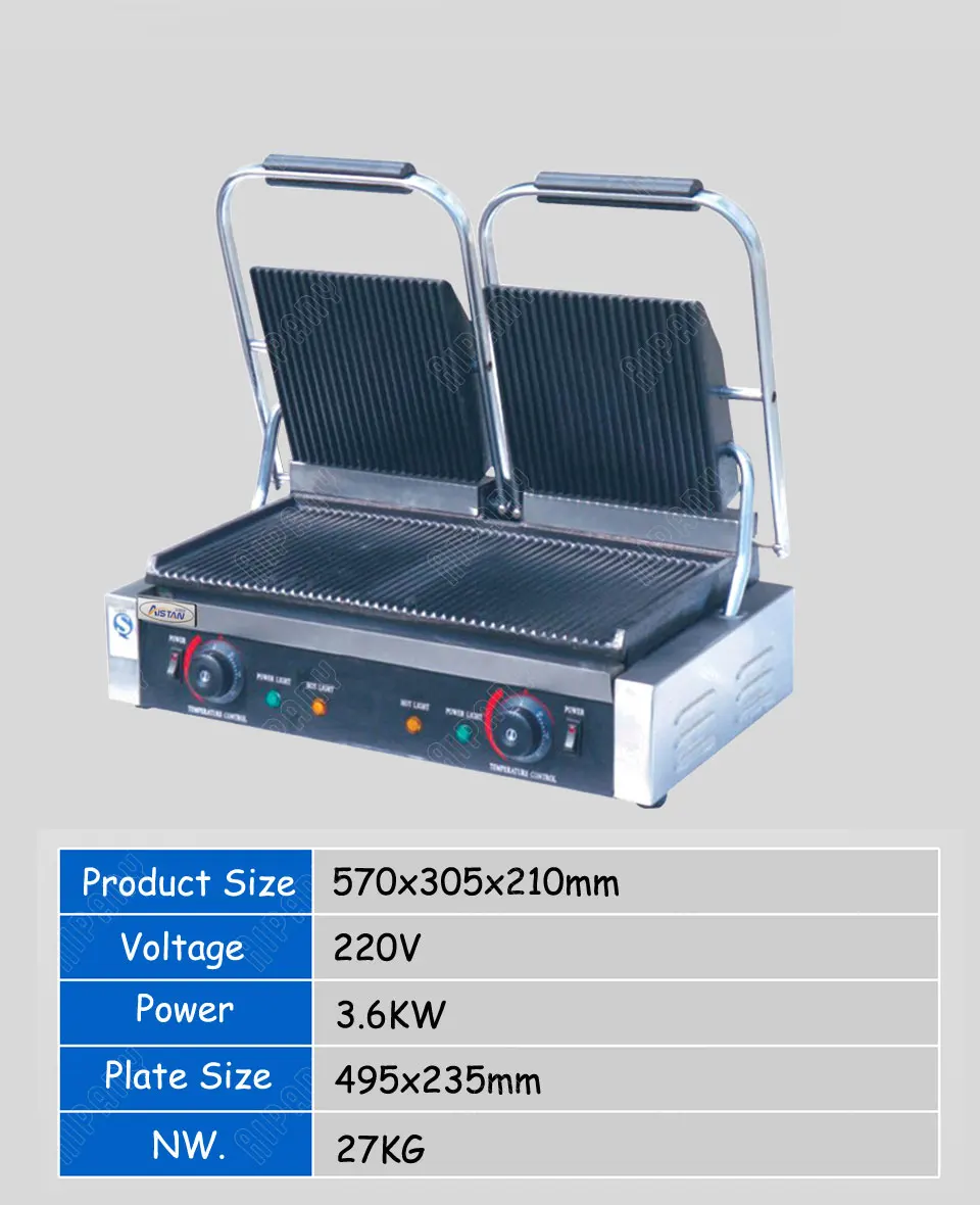 EG811/EG813/EG815 одинарная/двойная плата Панини-гриль Настольный Топ сэндвич-чайник гриль коммерческий Электрический гриль panini