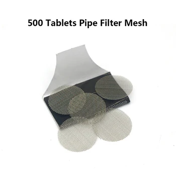 

500 Tablets Pipe Filter Mesh Combustion Net Water Multifunctional Hookah Water Pipe Metal Filters Smoke Pipes Screen Gauze