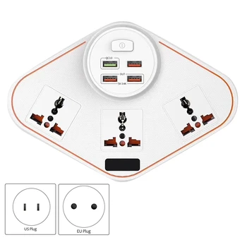 

with 4USB Support QC3.0 PC Flame Retardant Multifunctional Power Strip
