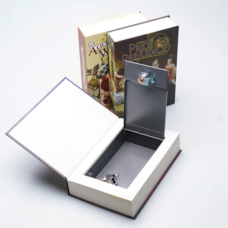 

Metal Money Box Book Piggy Bank Keylock Password Safe Saving Book Coin Deposit Storage Box Home Decoration Accessories SB-ZZ