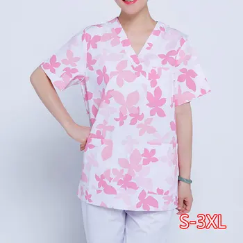 

New Medical Sets Hospital Doctors Nurses Short-sleeved Uniform Suits Dental Oral Clinic Beauty Salon Workwear Overalls Clothes