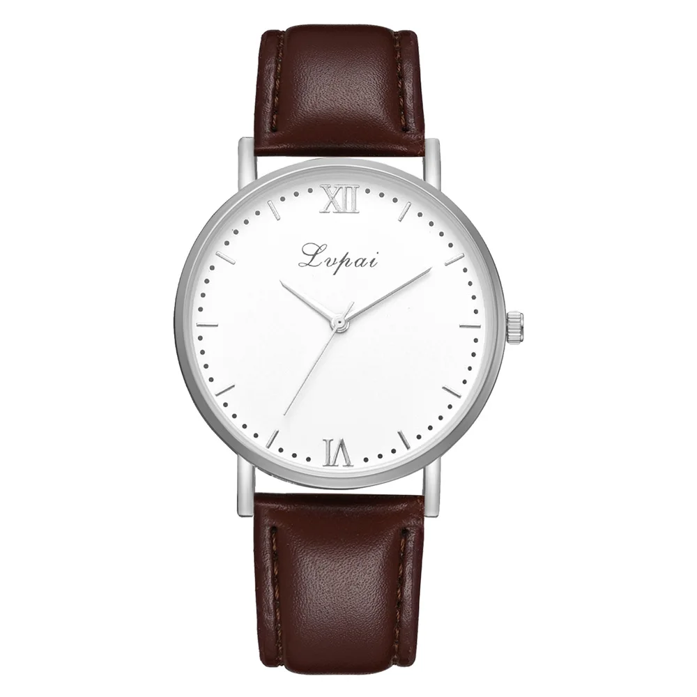 

Lvpai Brand 2018 Fashion Simple Large Dial Pu Dial Quartz Watch Yiwu Supply of Goods
