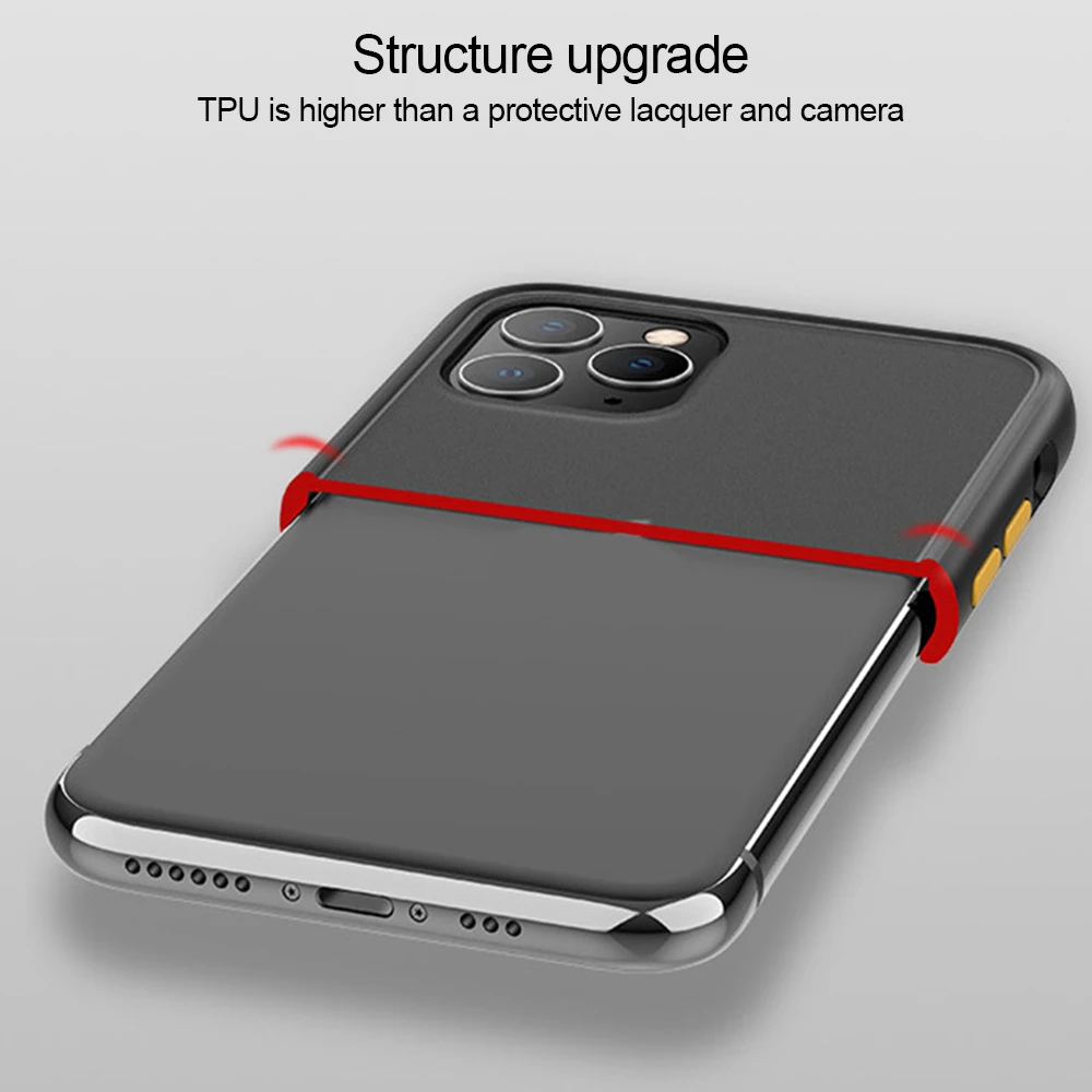Роскошный для iPhone11 мобильный противоударный жесткий чехол для телефона бампер прозрачный силиконовый прозрачный чехол для телефона защитная задняя крышка
