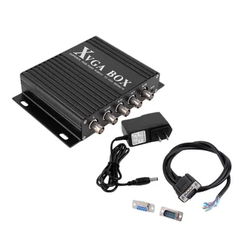 

XVGA Box RGB RGBS RGBHV MDA CGA EGA to VGA Industrial Monitor Video Converter with US Plug Power Adapter Black