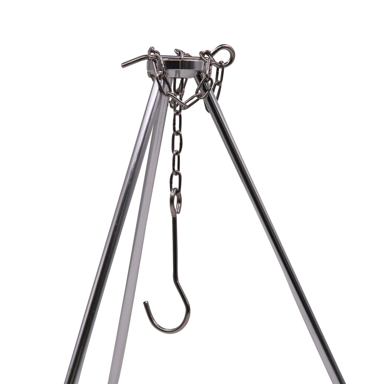 Campfire tripod Portable Hanging Pot Holder Camping Equipment Telescopic Tripod 3 Sections Aluminum Alloy Outdoor Camping Picnic