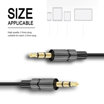 

3.5 mm To 3.5 mm Gold Plating Audio Cable Male to Male Aux Audio Line Stereo Public Audio Line For iphone Samsung Xiaomi Huawei