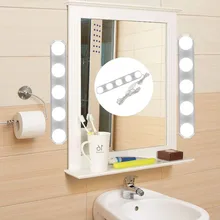 Светодиодный зеркальный светильник студия присоска USB макияж группа ламп настольная лампа для ванной HVR88