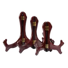 

Wooden Easel Wood Wedding Table Photo Card Stand Plate Display Holder Home Decor Imitation Solid Wooden Porcelain Plate Stand