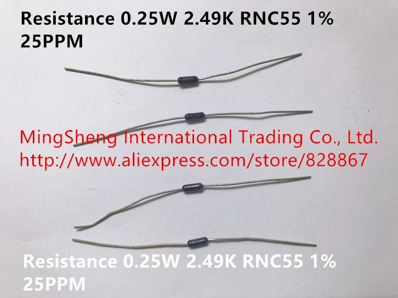 Оригинальный новый 100% сопротивление 0 25 Вт 2 49 K RNC55 1% 25PPM (индуктор)|resister 25w|resistance