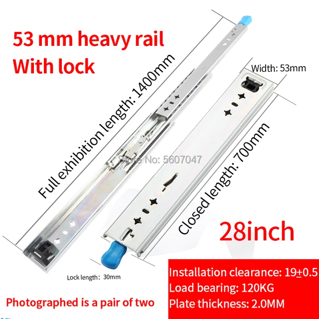 700mm 100kg Base Mount Drawer Slides Fridge Runners Draw Trailers Toolbox Ebay