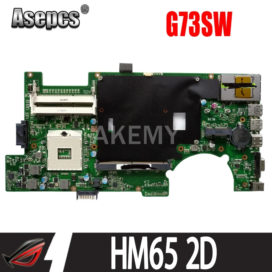 Материнская плата Akemy G73SW для материнской платы ноутбука ASUS ROG G73S 90 дней гарантии