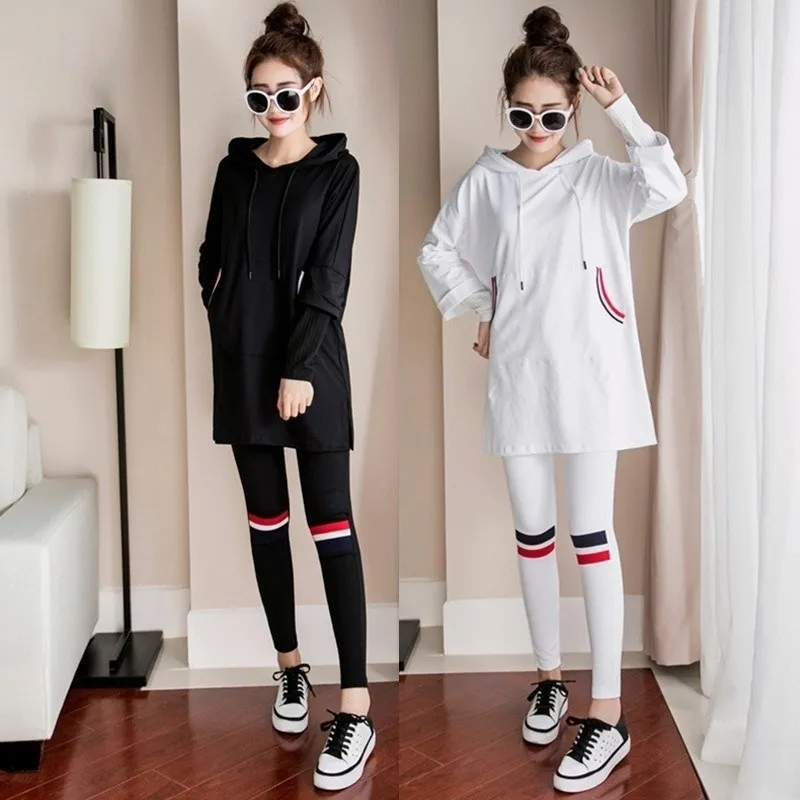 

2020 Spring And Autumn New Style Casual WOMEN'S Suit Korean-style-Style Loose-Fit Hooded Long Sleeve Sports Harem Pants Two-Piec