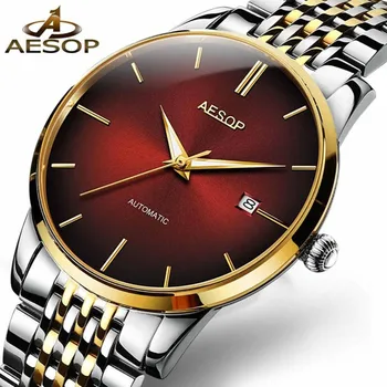 

Luxury Men Mechanical Watch Auto Date Stainless Steel Business Watches For Man Luminous Automatic Male Clock Reloj Hombre