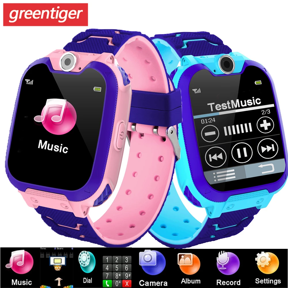 Reloj inteligente S11 para niños y niñas, accesorio de pulsera resistente al agua con juegos de música y SOS