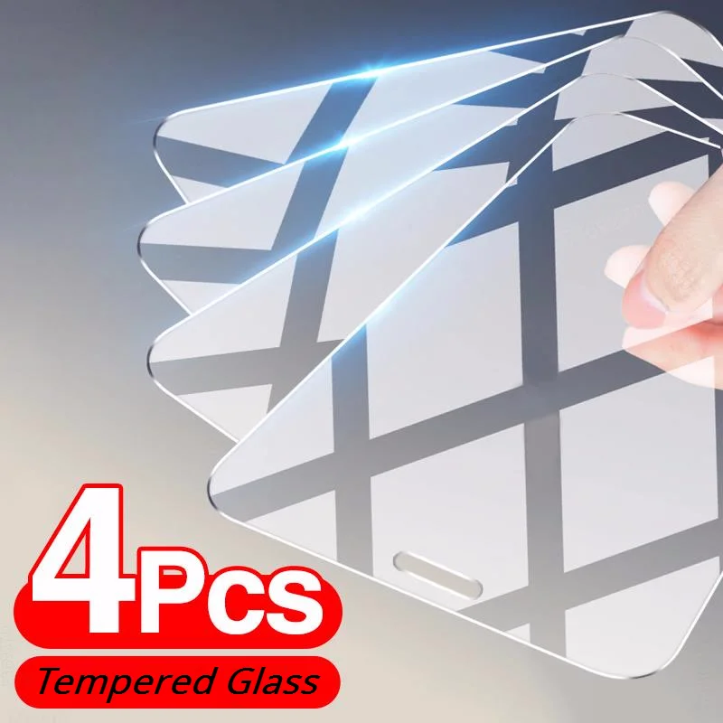 4 piezas de vidrio para iPhone 12 7 8 Plus 6 6S 5S SE 2020 Protector de pantalla para iPhone 11 12 Pro Max Mini XR X XS protectora de vidrio