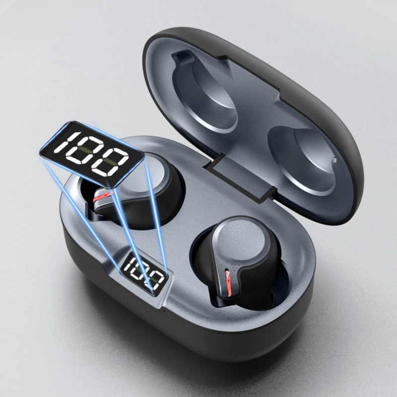 TWS Y16 Bluetooth 5 1 Earphones Wireless Charger Earbuds LED Waterproof Sports Earbuds Noise Reduction Headphones Headsets