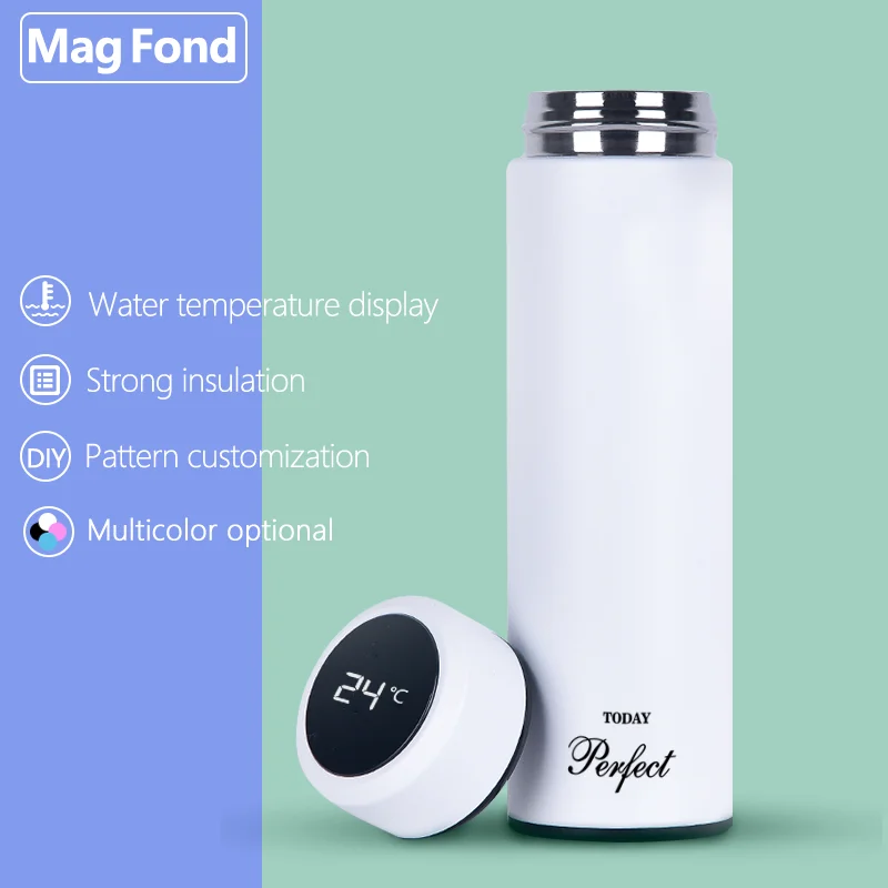 Fashion Brand Thermos Water Bottle botella termo Stainless Steel Tumbler Temperature Travel Mug Tea Flask thermos café Mugs | Дом и сад