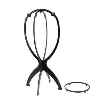 

Black Plastic Adjustable Wig Stands Hat Display Wig Head Holders Folding Durable Hat Wig Stand Holder Kit Dropshipping
