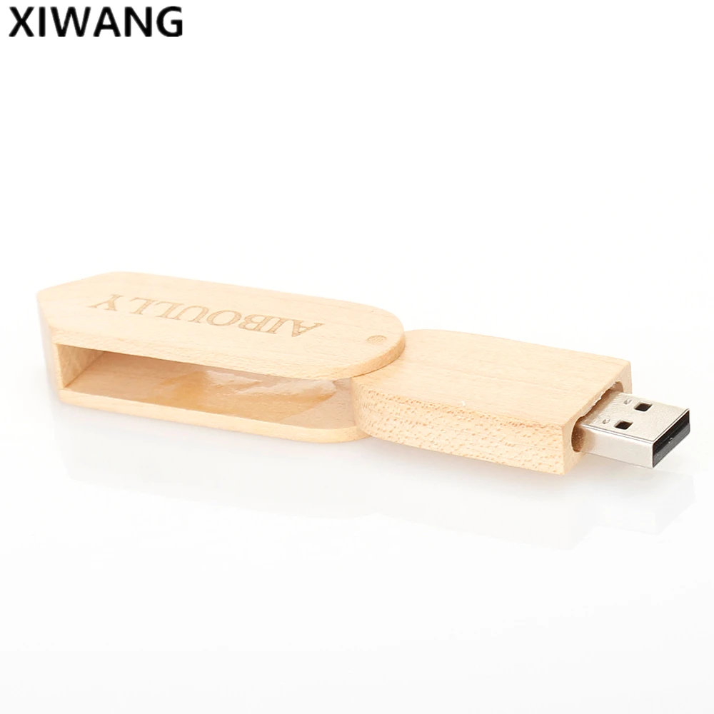 Usb flash drive 64GB wooden disk pen drive 16GB 128gb 4GB 8GB pendrive 32GB USB flash memory wedding gifts box Free custom LOGO