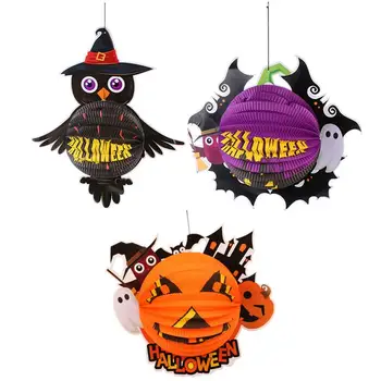 

3pcs Creative Durable Novel Decorative Lightweight Props Halloween Paper Lantern Home Party Banquet