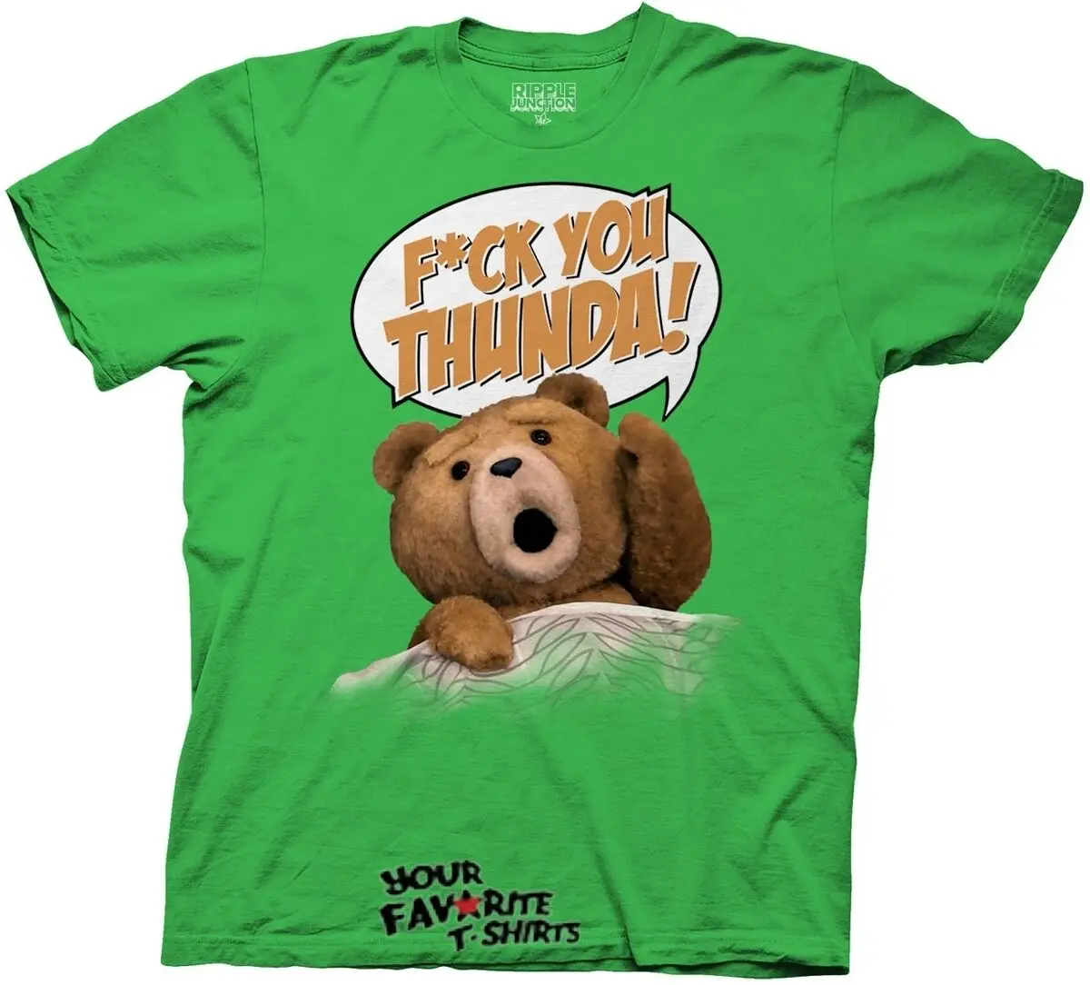 Ted Movie Fharajuku уличная рубашка Menyou Thunder Green Exclsuive Лицензированная футболка для