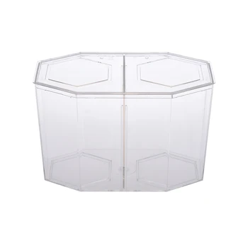 

New Desktop Mini Fish Tank Aquarium Small Fish Tank Aquarium Betta Box Breeder House with Divider Transparent Fish Pet Accessori