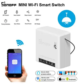 

Sonoff MINI DIY APP Smart Remote Control Timer Schedule Voice Power-on Status DIY Mode Two Way Wifi Smart Switch Smart Home