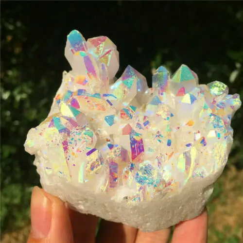 

Angel Rainbow Aura Quartz Crystal Bismuth Titanium Silicon Point Healing