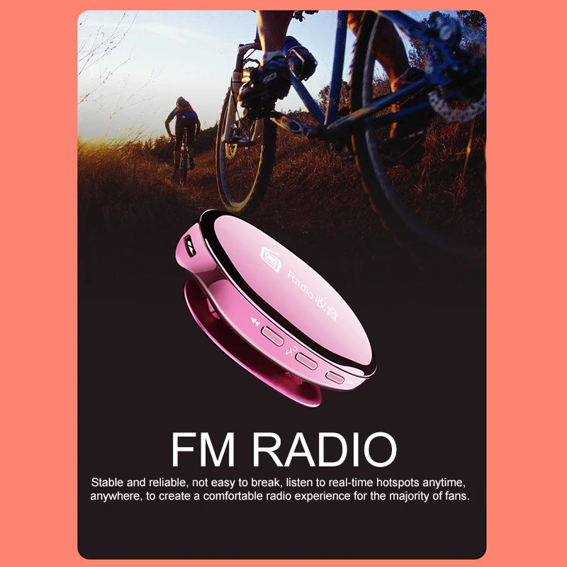MP3-плеер Bluetooth Портативный Bluetooth 4,2 с fm-радио длительным временем ожидания без потерь шумоподавление воспроизведение музыки с 8G FM и запись