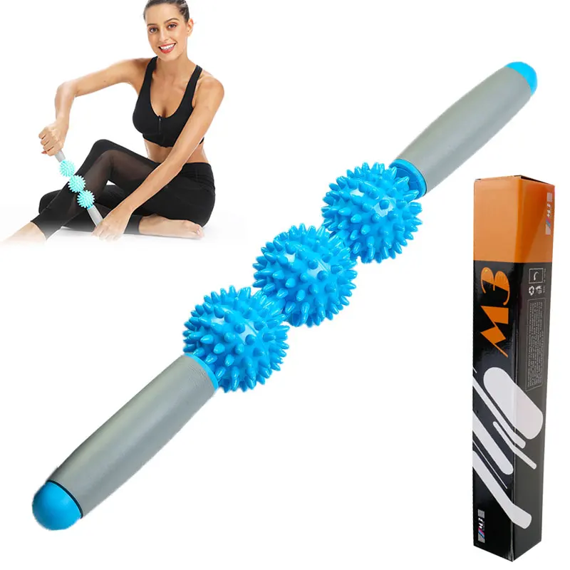 

Gym Muscle Massage Roller Yoga Stick Muscle Body Massage Relax Tool Muscle Roller Sticks With Point Spiky Ball