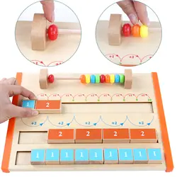 Деревянная детская игрушка Monterssori математическая игрушка 1-10 арифметическая доска дополнение обучающая деревянная игрушка более 3 лет