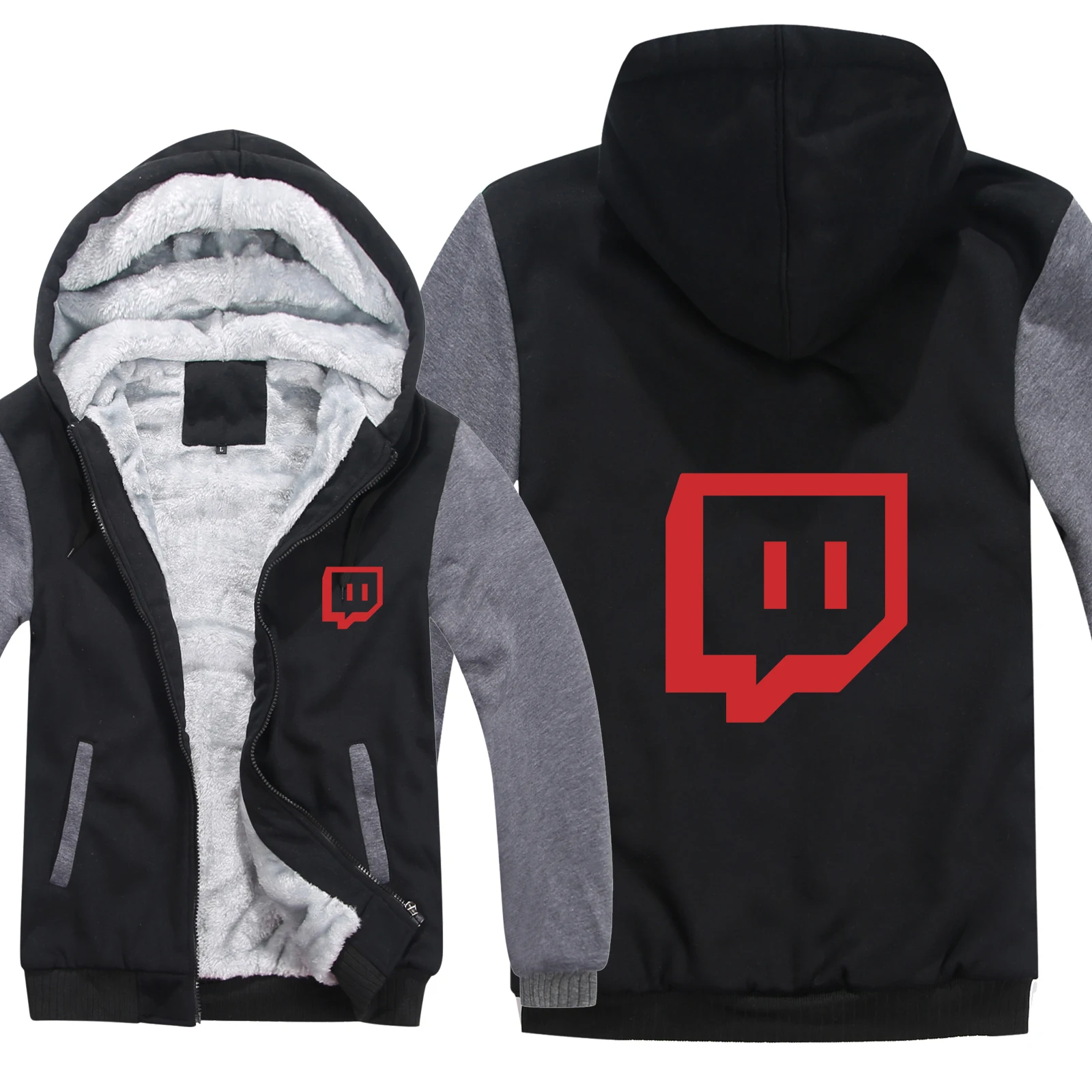 Twitch Channel толстовки мужские повседневные пальто шерсть подклад куртки Twitch свитшоты мужские пуловеры HS-028