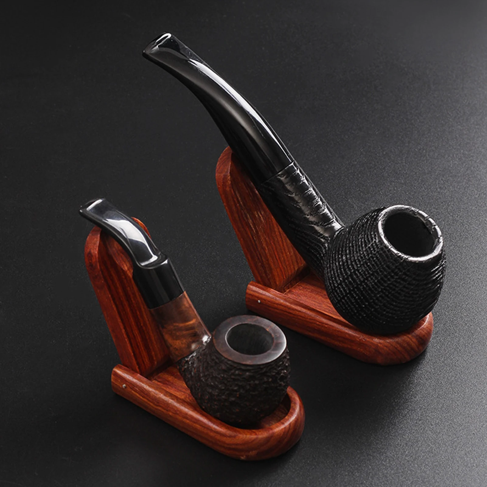 Joyoldelf Pipe à tabac avec support pliable, écrans, embouts de pipe et Joyoldelf Pipe à tabac avec support pliable, écrans, embouts de pipe et