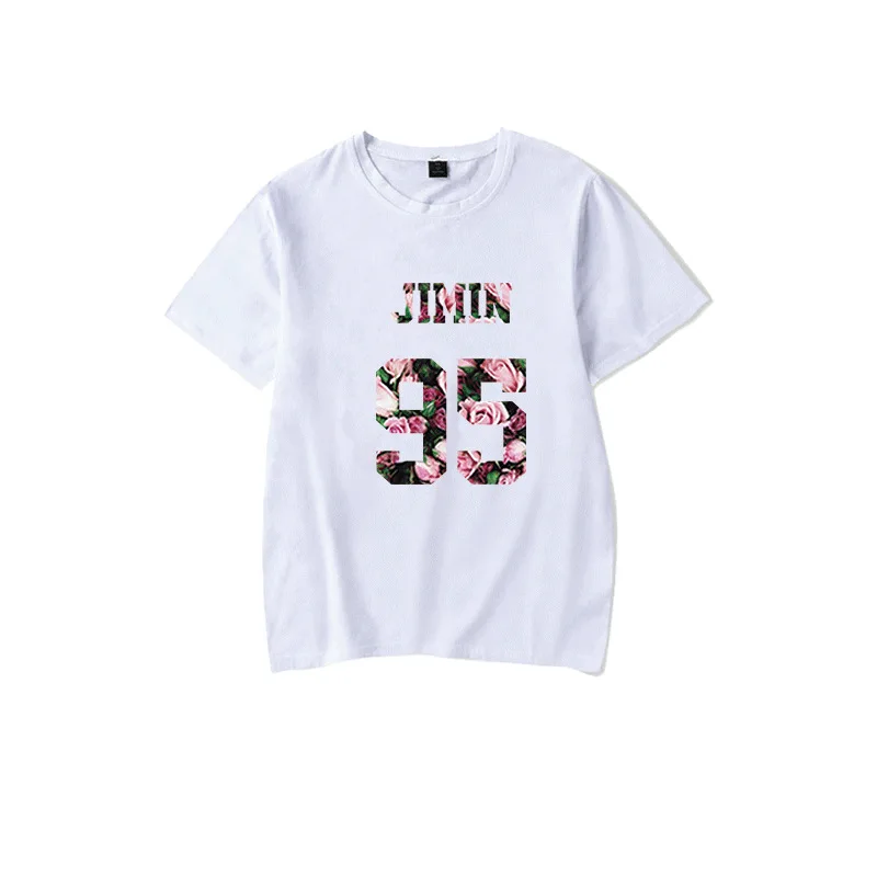 Kpop JIMIN White T-shirt Fashion Bangtan Tee Short Sleeve Summer Black new arrivals bangtan boys | Канцтовары для офиса и дома