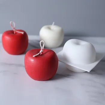 

Silicone Apple Molds Fruit Candle Molds Silicone Apple Shape Silicone Soap Molds for Cake Mousse Mould