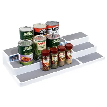

Horizontal Pull Type Three-tier Ladder Seasoning Rack Seasoning Storage Rack Household Goods Kitchen Rack Kitchen Supplies