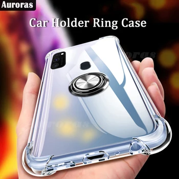 

Auroras For Samsung M21 Case Anti-fall Airbag Clear Case Shockproof With Ring Soft Cover For Samsung Galaxy M21 Case