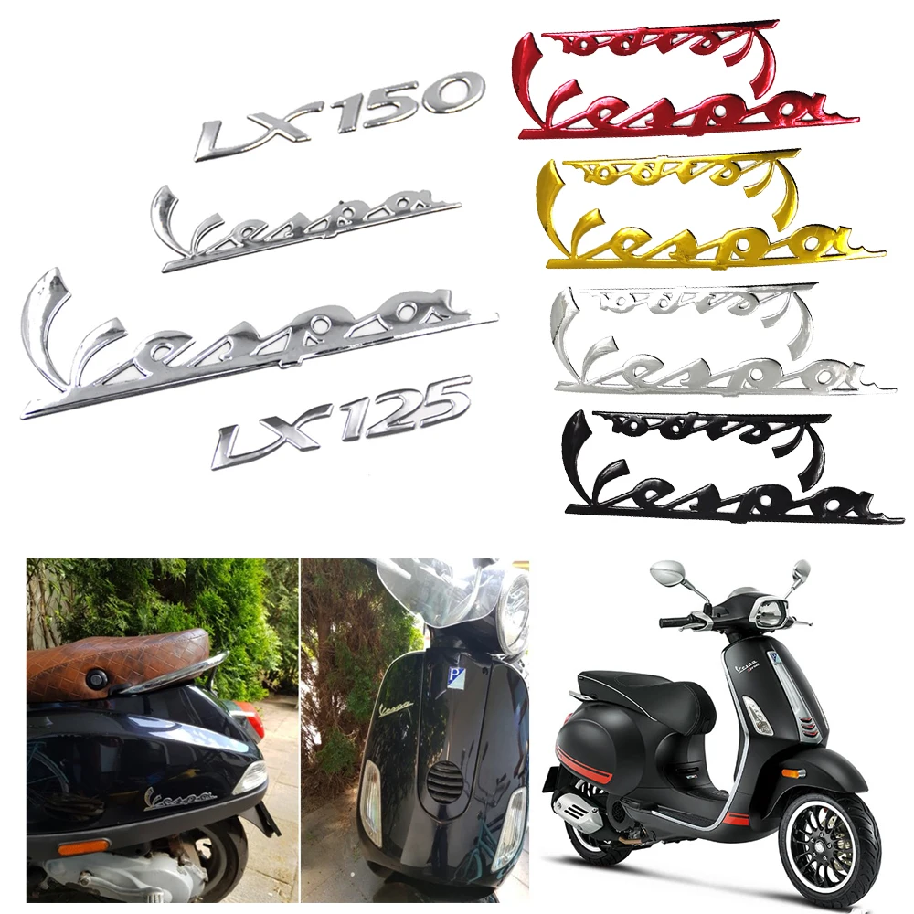 For Piaggio Vespa ET2 ET4 ET8 GTS PL PX GTV 50 125 150 170 200 250 LX125 LX150 Motor 3D Emblem Badge Decal Tank Wheel Sticker