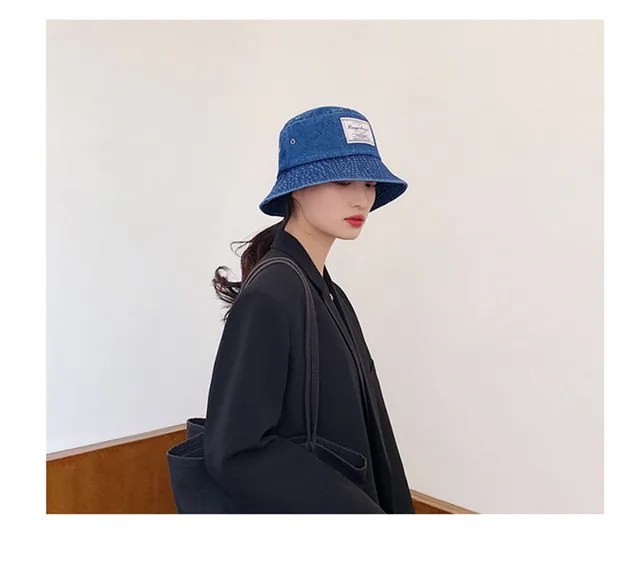 Denim Louis Vuitton Bucket Hat  Bucket Hat Mens Cotton Denim - 2023 Solid  Color - Aliexpress