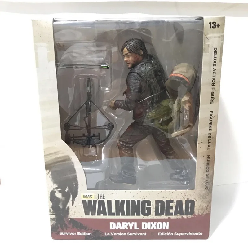 2 типа The Walking Dead Rick Grimes дерил Диксон фигурка модель игрушка; подарок 10 дюймов - Цвет: B with box